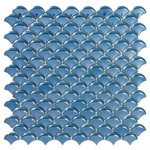 Glass Hawaiian Blue 3,6x2.9 cm