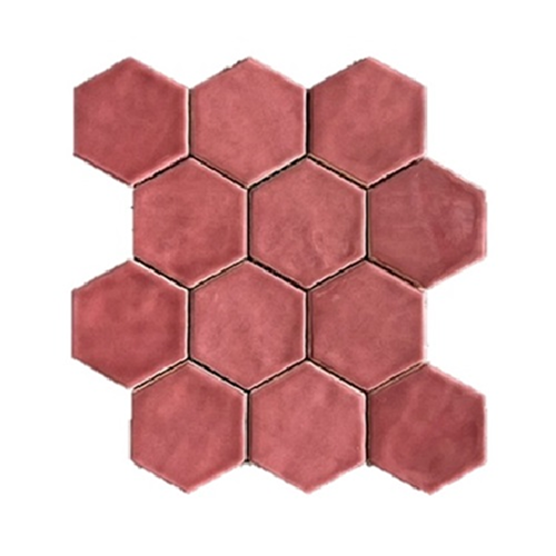 Hexagonale Mosaic Royal Fuchsia 28x30 cm Hexagonale Mosaic Royal Fuchsia 28x30 cm