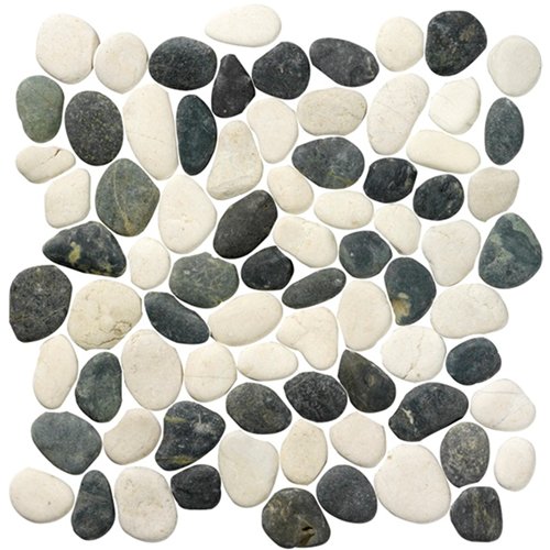 Stone Pebbles White/Antracite 30x30 cm